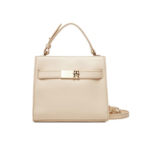 Torebka Tommy Hilfiger Heritage Mini Satchel AW0AW17405 Écru ze sklepu eobuwie.pl w kategorii Torebki damskie - zdjęcie 182044320