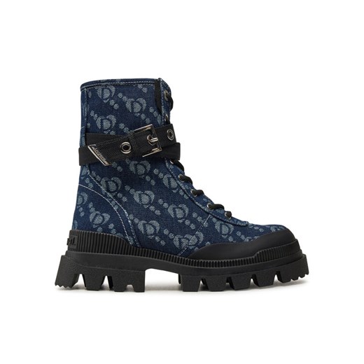 Trapery Desigual Track 24WSTD01 Niebieski ze sklepu eobuwie.pl w kategorii Workery damskie - zdjęcie 182044332