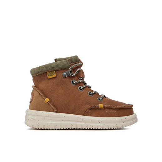 Trzewiki Hey Dude Bradley Boot Youth 40269-267 Brązowy ze sklepu eobuwie.pl w kategorii Buty zimowe dziecięce - zdjęcie 182044350