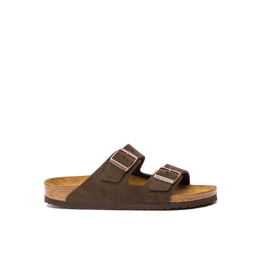 Klapki Birkenstock Arizona zamsz 0951313 Brązowy ze sklepu eobuwie.pl w kategorii Klapki damskie - zdjęcie 182044830