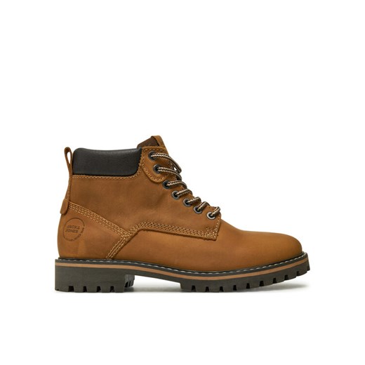 Trzewiki Jack&Jones Queensway 12257998 Brązowy ze sklepu eobuwie.pl w kategorii Buty zimowe męskie - zdjęcie 182045052