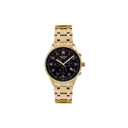 Zegarek Swiss Alpine Military 7084.9117 Czarny ze sklepu eobuwie.pl w kategorii Zegarki - zdjęcie 182045121
