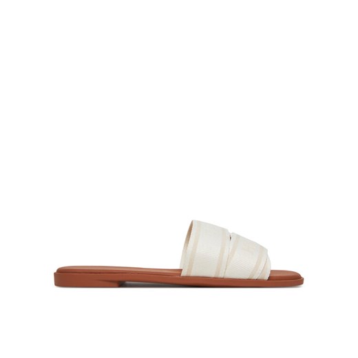 Klapki Tommy Hilfiger Webbing Mule FW0FW08421 Biały ze sklepu eobuwie.pl w kategorii Klapki damskie - zdjęcie 182045753