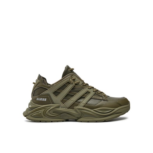 Sneakersy Guess Belluno Low FMTBEL ELE12 Khaki ze sklepu eobuwie.pl w kategorii Buty sportowe męskie - zdjęcie 182046371