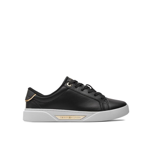 Sneakersy Tommy Hilfiger Chic Hw Court Sneaker FW0FW07813 Czarny ze sklepu eobuwie.pl w kategorii Trampki damskie - zdjęcie 182046540