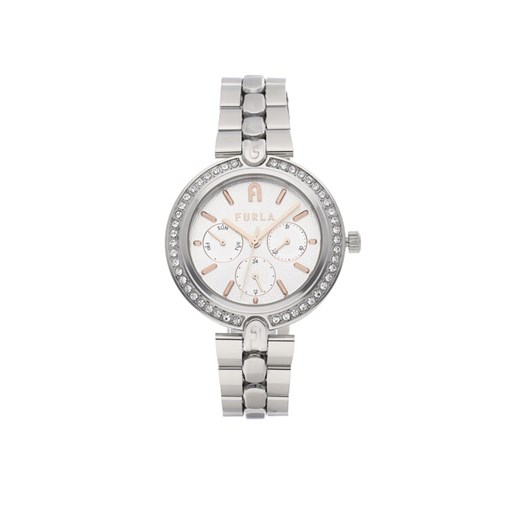 Zegarek Furla Logo Links WW00030-K21000-AR000-1-003-20-CN-W Srebrny ze sklepu eobuwie.pl w kategorii Zegarki - zdjęcie 182046751