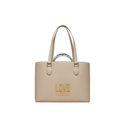 Torebka LOVE MOSCHINO JC4210PP1ILQ111A Écru ze sklepu eobuwie.pl w kategorii Torby Shopper bag - zdjęcie 182046811