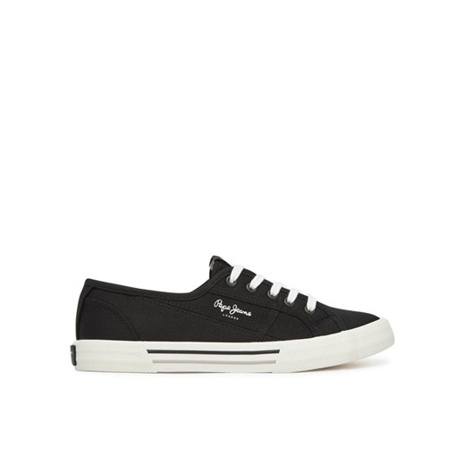 Tenisówki Pepe Jeans Brady Basic W PLS31287 Czarny ze sklepu eobuwie.pl w kategorii Trampki damskie - zdjęcie 182046850