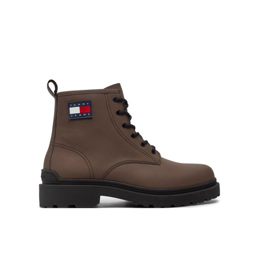Trapery Tommy Jeans EM0EM01447 Brązowy ze sklepu eobuwie.pl w kategorii Buty zimowe męskie - zdjęcie 182046902