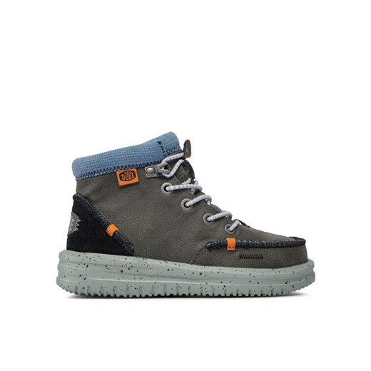 Trzewiki Hey Dude Bradley Boot Youth 40269-001 Szary ze sklepu eobuwie.pl w kategorii Buty zimowe dziecięce - zdjęcie 182047372