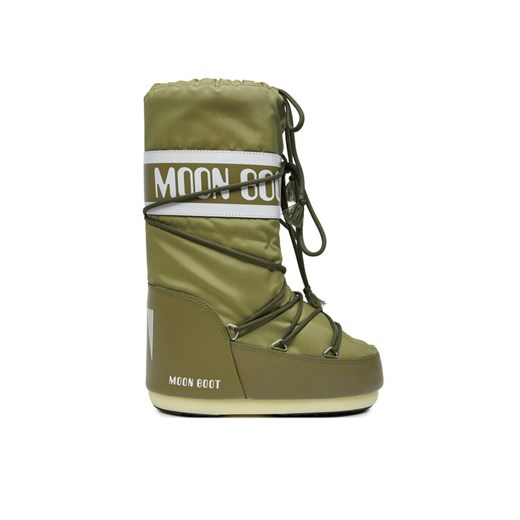 Śniegowce Moon Boot 80D1400440 Khaki ze sklepu eobuwie.pl w kategorii Buty zimowe dziecięce - zdjęcie 182047521