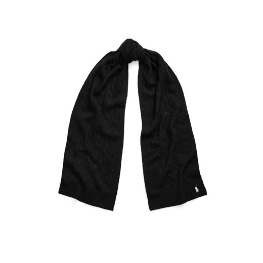 Szalik Polo Ralph Lauren 455956296001 Czarny ze sklepu eobuwie.pl w kategorii Szaliki i chusty damskie - zdjęcie 182047642