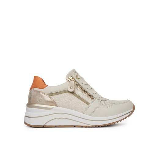 Sneakersy Remonte D0T10-80 Écru ze sklepu eobuwie.pl w kategorii Buty sportowe damskie - zdjęcie 182047652