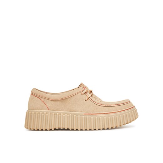 Półbuty Clarks Torhill Bee 26181191 Écru ze sklepu eobuwie.pl w kategorii Półbuty damskie - zdjęcie 182048121