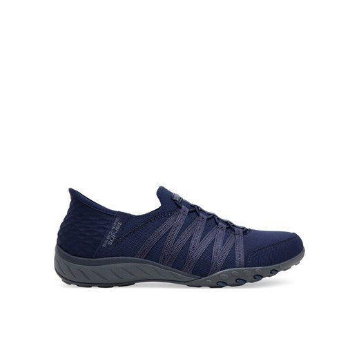 Sneakersy Skechers Breathe Easy - Roll With Me 100593/NVY Granatowy ze sklepu eobuwie.pl w kategorii Buty sportowe damskie - zdjęcie 182048181