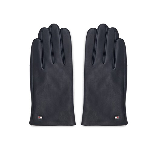 Rękawiczki Męskie Tommy Hilfiger Essential Flag Leather Gloves AM0AM11482 Granatowy ze sklepu eobuwie.pl w kategorii Rękawiczki męskie - zdjęcie 182048374