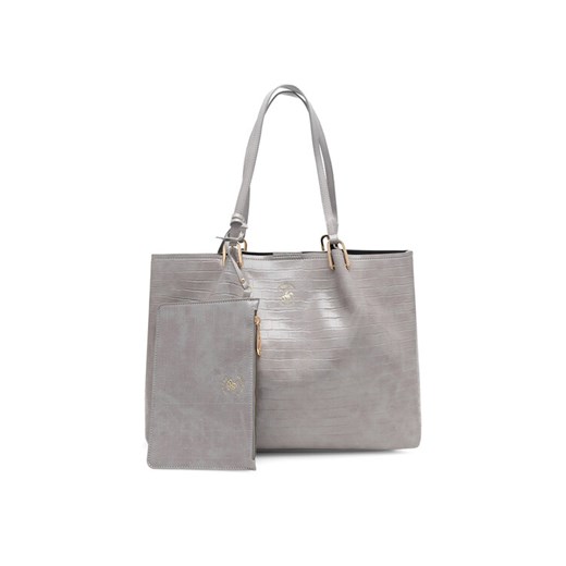 Torba Beverly Hills Polo Club BHPC-W-01-A23 Szary ze sklepu eobuwie.pl w kategorii Torby Shopper bag - zdjęcie 182048553