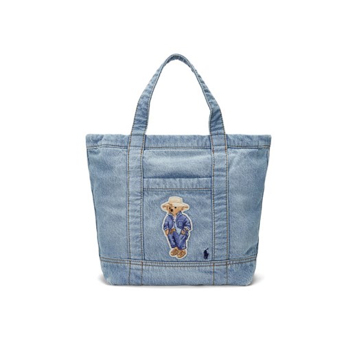 Torebka Polo Ralph Lauren Bear-patch 428960636001 Niebieski ze sklepu eobuwie.pl w kategorii Torby Shopper bag - zdjęcie 182048604