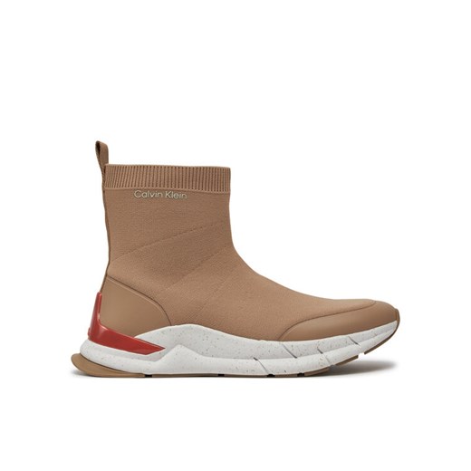 Sneakersy Calvin Klein Sockboot Runner HM0HM01241 Beżowy ze sklepu eobuwie.pl w kategorii Buty sportowe męskie - zdjęcie 182048681