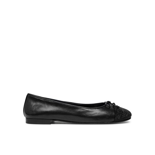 Baleriny Tory Burch Cap-Toe Pave Ballet 166214 Czarny ze sklepu eobuwie.pl w kategorii Balerinki - zdjęcie 182048733