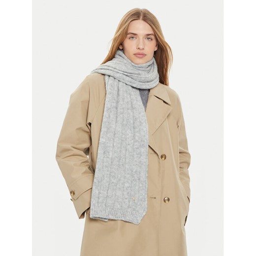 Szalik Tommy Hilfiger Timeless AW0AW16655 Szary ze sklepu eobuwie.pl w kategorii Szaliki i chusty damskie - zdjęcie 182048854