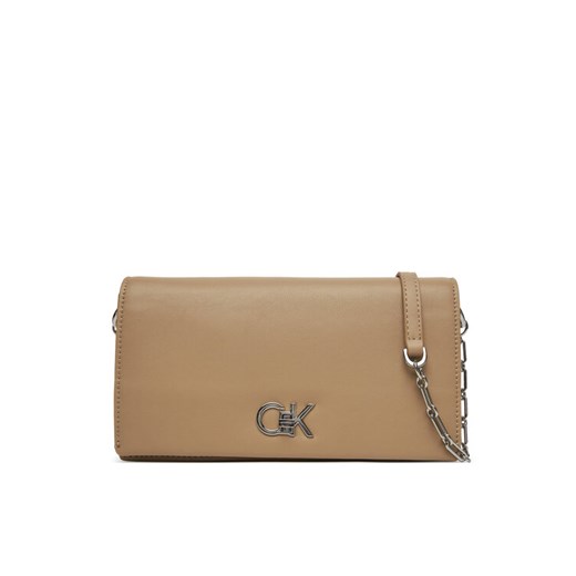 Torebka Calvin Klein Ck Mini Chain Bag K60K612806 Beżowy ze sklepu eobuwie.pl w kategorii Kopertówki - zdjęcie 182049060
