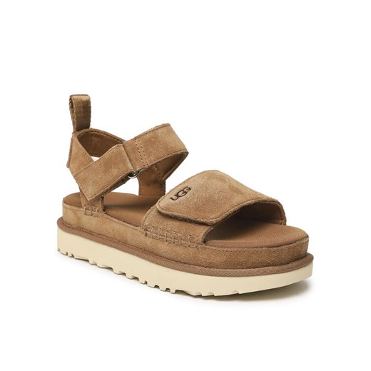 Sandały Ugg W Goldenstar Sandals 1136783 Brązowy ze sklepu eobuwie.pl w kategorii Sandały damskie - zdjęcie 182049184