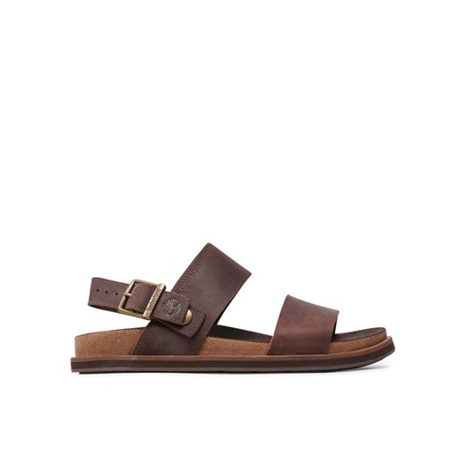 Sandały Timberland Amalfi Vibes 2Band Sandal TB0A419HV131 Brązowy ze sklepu eobuwie.pl w kategorii Sandały męskie - zdjęcie 182049201
