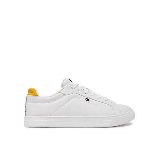Sneakersy Tommy Hilfiger Icon Court Pinperf Lth FM0FM05483 Biały ze sklepu eobuwie.pl w kategorii Buty sportowe męskie - zdjęcie 182049241