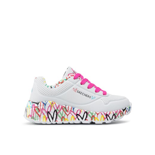 Sneakersy Skechers Lovely Luv 314976L/WMLT Biały ze sklepu eobuwie.pl w kategorii Buty sportowe dziecięce - zdjęcie 182049440