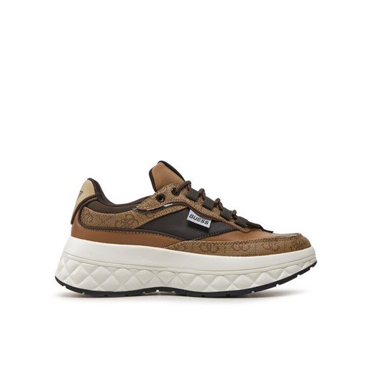 Sneakersy Guess Kyrki FLTKYR FAL12 Brązowy ze sklepu eobuwie.pl w kategorii Buty sportowe damskie - zdjęcie 182049503