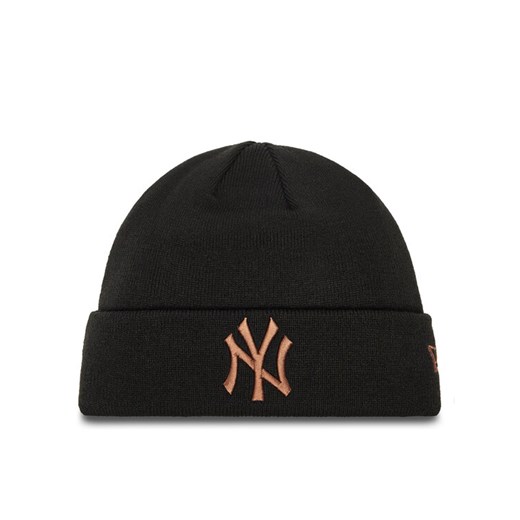 Czapka New Era New York Yankees League Essential Cuff Knit Beanie 60580722 Czarny ze sklepu eobuwie.pl w kategorii Czapki zimowe męskie - zdjęcie 182049650