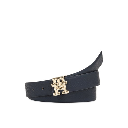 Pasek Damski Tommy Hilfiger Th Logo Bombe Rev 3.0 AW0AW16019 Granatowy ze sklepu eobuwie.pl w kategorii Paski damskie - zdjęcie 182049663