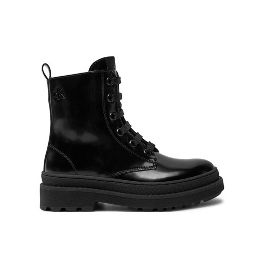 Trapery Calvin Klein Jeans Lace-Up Bootie V4A5-81031-1453 M Czarny ze sklepu eobuwie.pl w kategorii Buty zimowe dziecięce - zdjęcie 182049673