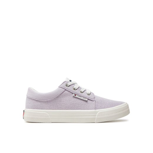 Tenisówki Tommy Jeans Tjw Vulc Skate Derby EN0EN02494 Fioletowy ze sklepu eobuwie.pl w kategorii Trampki damskie - zdjęcie 182049702