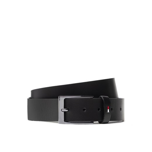 Pasek Męski Tommy Hilfiger Layton Leather 3.5 AM0AM10316 Czarny ze sklepu eobuwie.pl w kategorii Paski męskie - zdjęcie 182050141