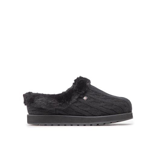 Kapcie Skechers BOBS Ice Angel 31204/BBK Czarny ze sklepu eobuwie.pl w kategorii Kapcie damskie - zdjęcie 182050142