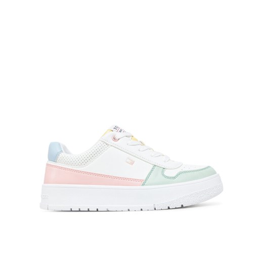 Sneakersy Tommy Hilfiger Low Cut Lace-Up Sneaker T3A9-33740-1355 S Biały ze sklepu eobuwie.pl w kategorii Buty sportowe dziecięce - zdjęcie 182050172