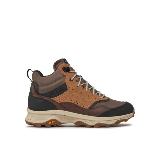 Sneakersy Merrell Speed Solo Mid Wp J004533 Brązowy ze sklepu eobuwie.pl w kategorii Buty trekkingowe męskie - zdjęcie 182050523