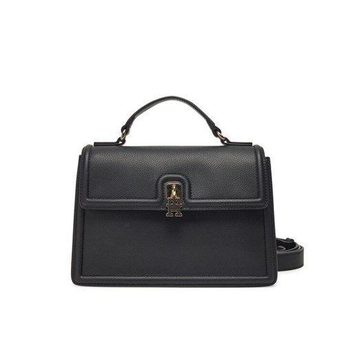 Torebka Tommy Hilfiger Th Eternity Mini Satchel AW0AW17176 Czarny ze sklepu eobuwie.pl w kategorii Torebki damskie - zdjęcie 182050554