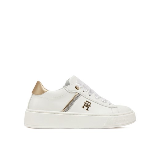 Sneakersy Tommy Hilfiger Low Cut Lace UP T4A9-33933-0206X048 Biały ze sklepu eobuwie.pl w kategorii Buty sportowe dziecięce - zdjęcie 182050952