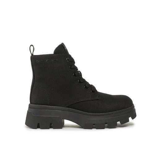 Botki Calvin Klein Jeans Chunky Combat Laceup Boot Co YW0YW01239 Czarny ze sklepu eobuwie.pl w kategorii Workery damskie - zdjęcie 182050971