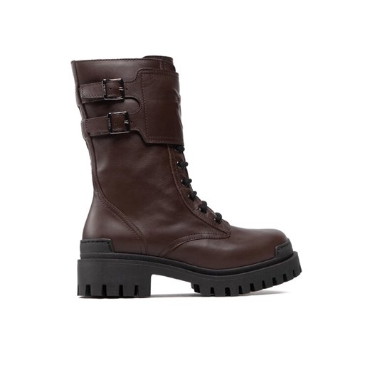 Trapery Pinko Cumino Bootie 1H2135 A072 Brązowy ze sklepu eobuwie.pl w kategorii Workery damskie - zdjęcie 182050993