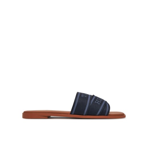 Klapki Tommy Hilfiger Webbing Mule FW0FW08421 Granatowy ze sklepu eobuwie.pl w kategorii Klapki damskie - zdjęcie 182051334
