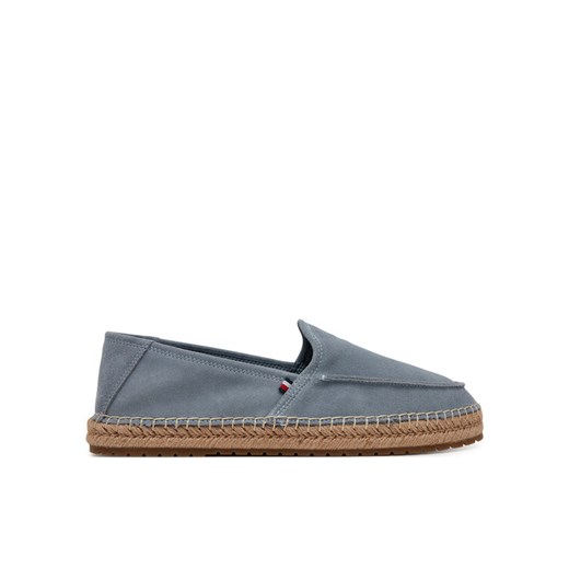 Espadryle Tommy Hilfiger Hilfiger Flex Espa Suede Loafer FM0FM05392 Szary ze sklepu eobuwie.pl w kategorii Espadryle męskie - zdjęcie 182051351