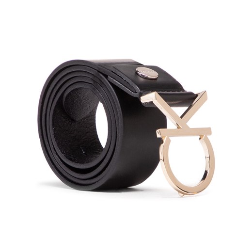 Pasek Damski Calvin Klein Ck Adj.Logo Belt 3.5Cm K60K602141 Czarny ze sklepu eobuwie.pl w kategorii Paski damskie - zdjęcie 182051670