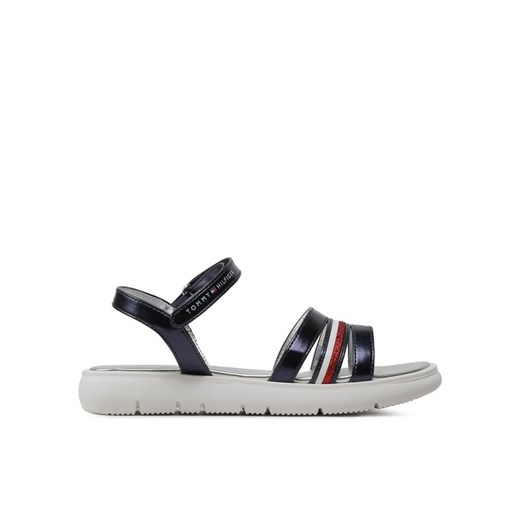 Sandały Tommy Hilfiger Stripes Velcro T4A2-32771-1372 S Granatowy ze sklepu eobuwie.pl w kategorii Sandały dziecięce - zdjęcie 182052063