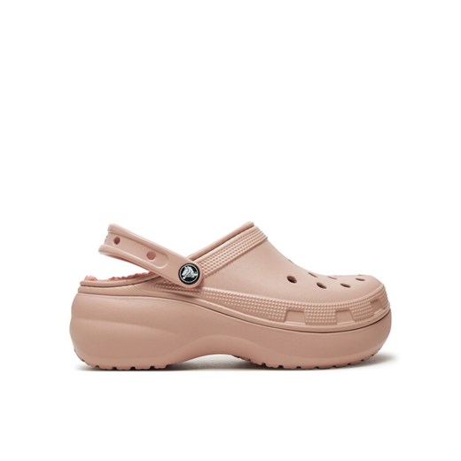 Klapki Crocs Classic Platform Lined Clog W 207938 Różowy ze sklepu eobuwie.pl w kategorii Klapki damskie - zdjęcie 182052214
