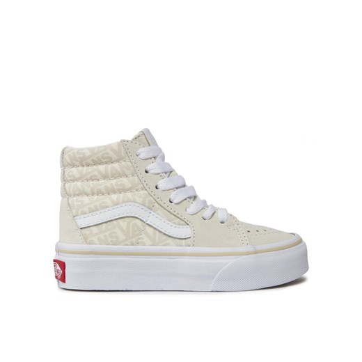 Tenisówki Vans Uy Sk8-Hi VN0A4BUWUC01 Écru ze sklepu eobuwie.pl w kategorii Trampki dziecięce - zdjęcie 182052221
