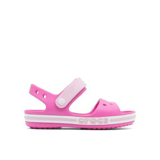 Sandały Crocs BAYABAND SANDAL K 205400-6QQ Różowy ze sklepu eobuwie.pl w kategorii Sandały dziecięce - zdjęcie 182052230